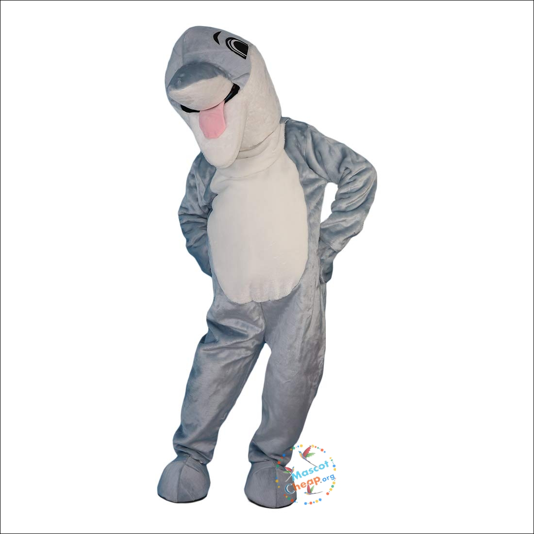 Blue Dolphin Cartoon Mascot Costume