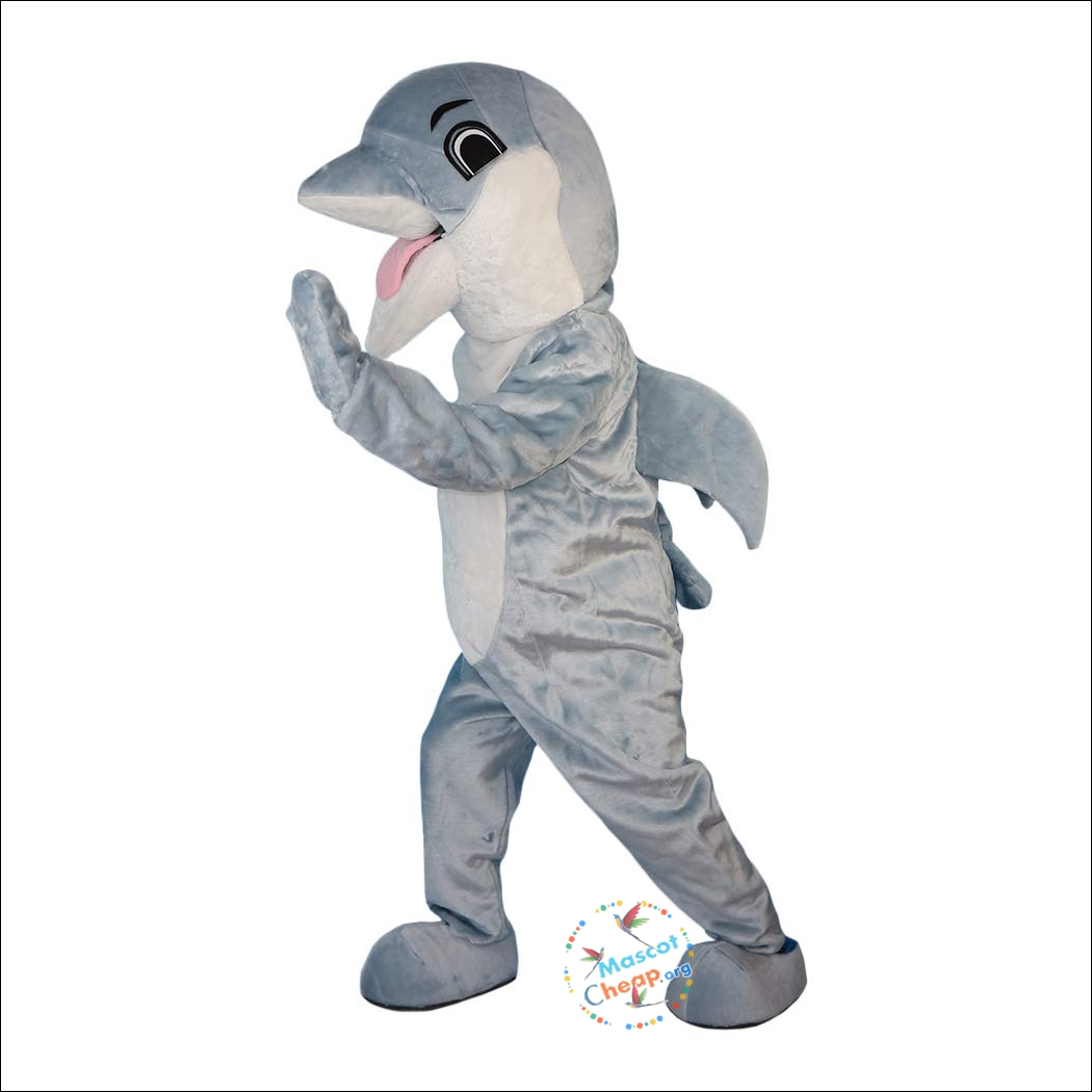 Blue Dolphin Cartoon Mascot Costume