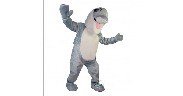 Blue Dolphin Cartoon Mascot Costume