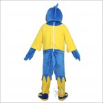 Blue Sports Eagle Cartoon Mascot Costume