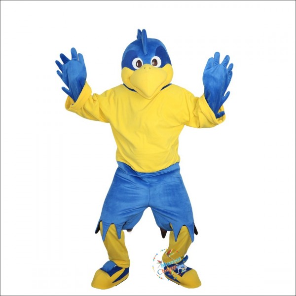 Blue Sports Eagle Cartoon Mascot Costume