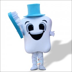 Blue Toothbrush Teeth Mascot Costume