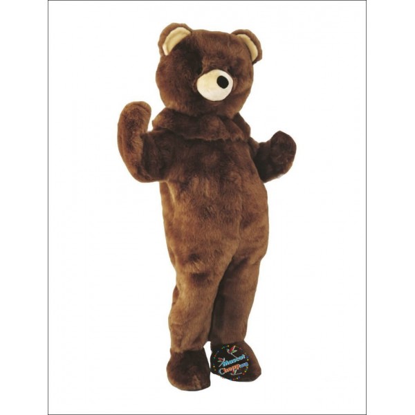 Brown Power Bear Mascot Costume