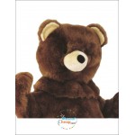 Brown Power Bear Mascot Costume