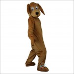 Brown Dog Cartoon Mascot Costume