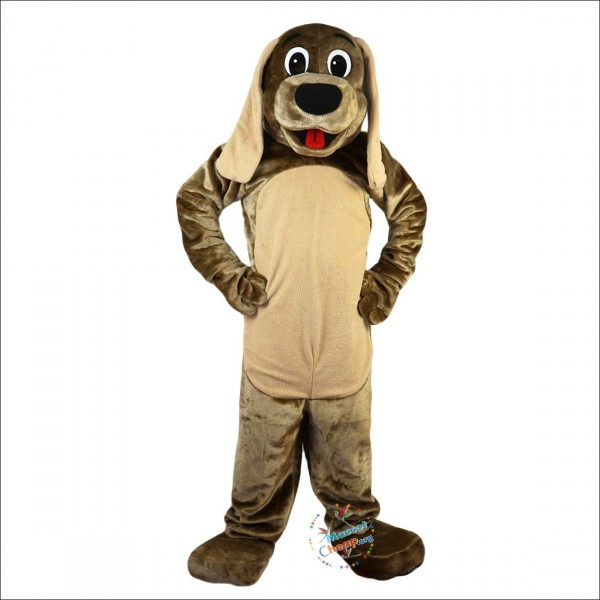 Brown Dog Cartoon Mascot Costume