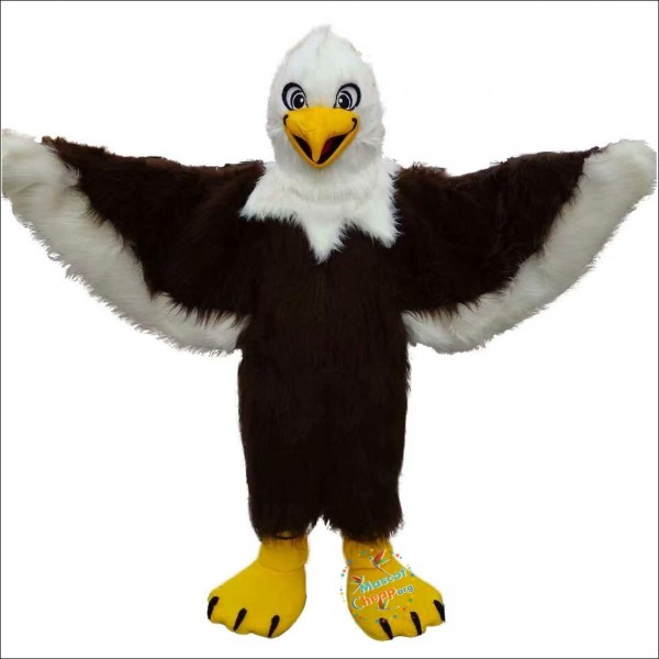 Brown Eagle Long Wool High Quality Cartoon Mascot Costume