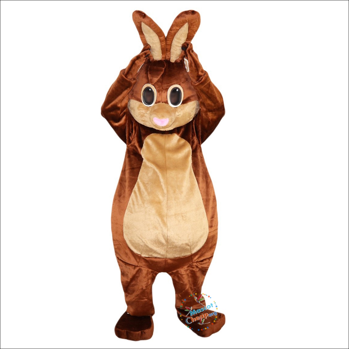 Brown Rabbit Costume Bunny Mascot Costume