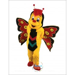 Cute Happy Butterfly Mascot Costume