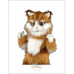 Long Plush Cat Mascot Costume