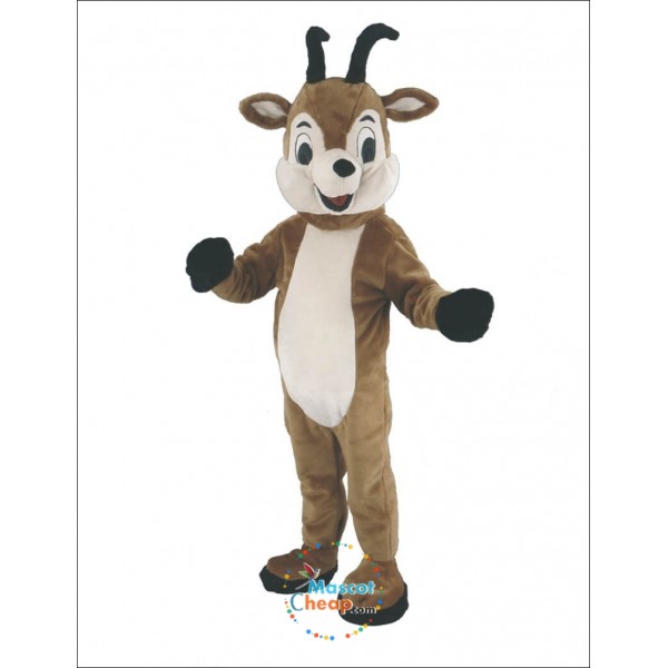 Cute Happy Chamois Mascot Costume