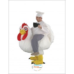 Happy Cute Chicken back Mascot Costume