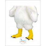 White Long Plush Chicken Mascot Costume