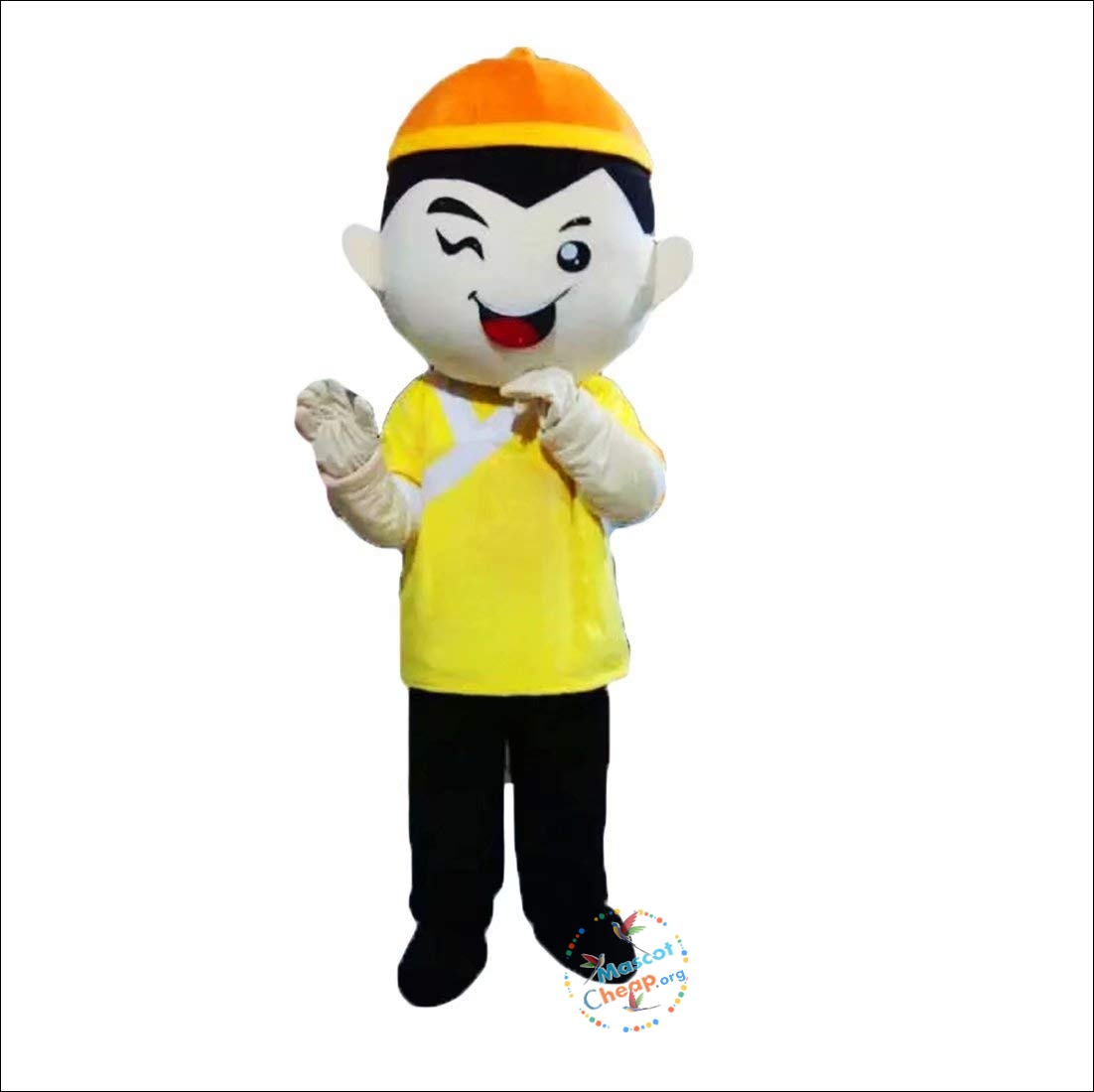 Chinese Boy Cartoon Mascot Costume