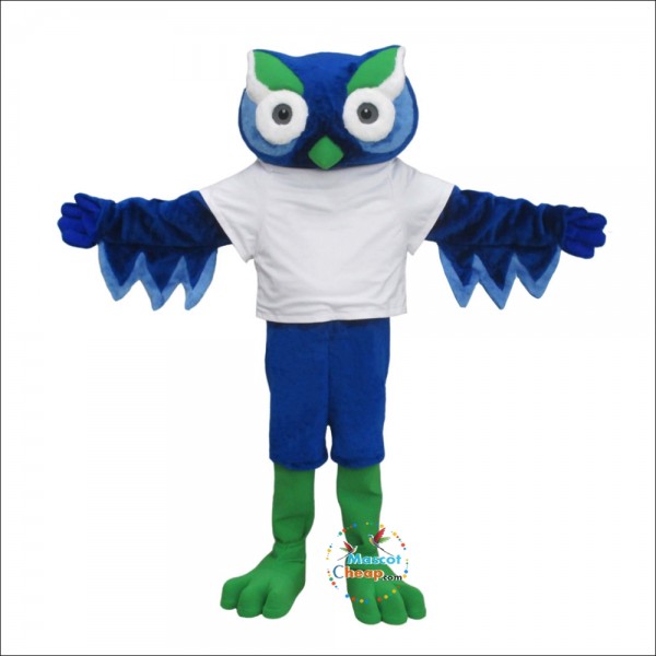 College Cute Handsome Owl Mascot Costume