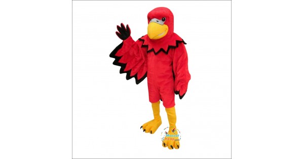 Black and red bird mascot, eagle costume, red Sizes L (175-180CM)