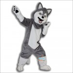 College Husky Mascot Costume