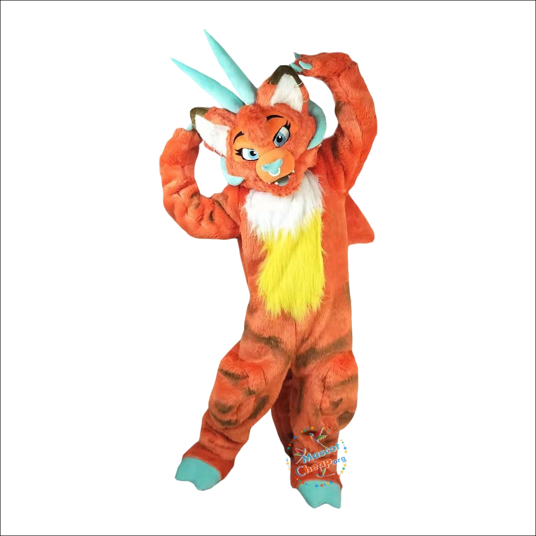 orange dragon plush