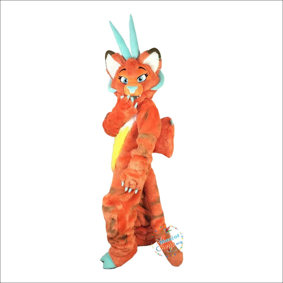 orange dragon plush