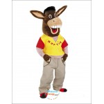 Cute Happy Donkey Mascot Costume