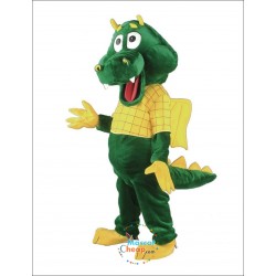 Green Cute Dragon Mascot Costume