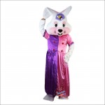 Easter Bunny Costume Adult Size Faux Fur Shaggy Mascot Costume