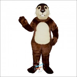 Fat Beaver Mascot Costume