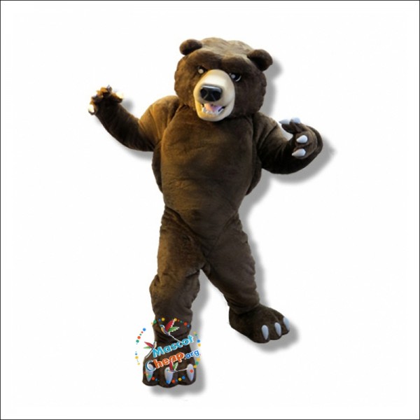 Fierce Grizzly Bear Mascot Costume