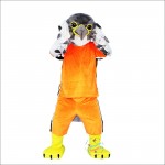 Gery Eagle Hawk Falcon Cartoon Mascot Costume