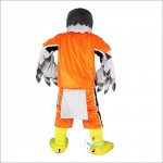 Gery Eagle Hawk Falcon Cartoon Mascot Costume