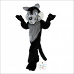 Gray Wolf Wolfish Cartoon Mascot Costume