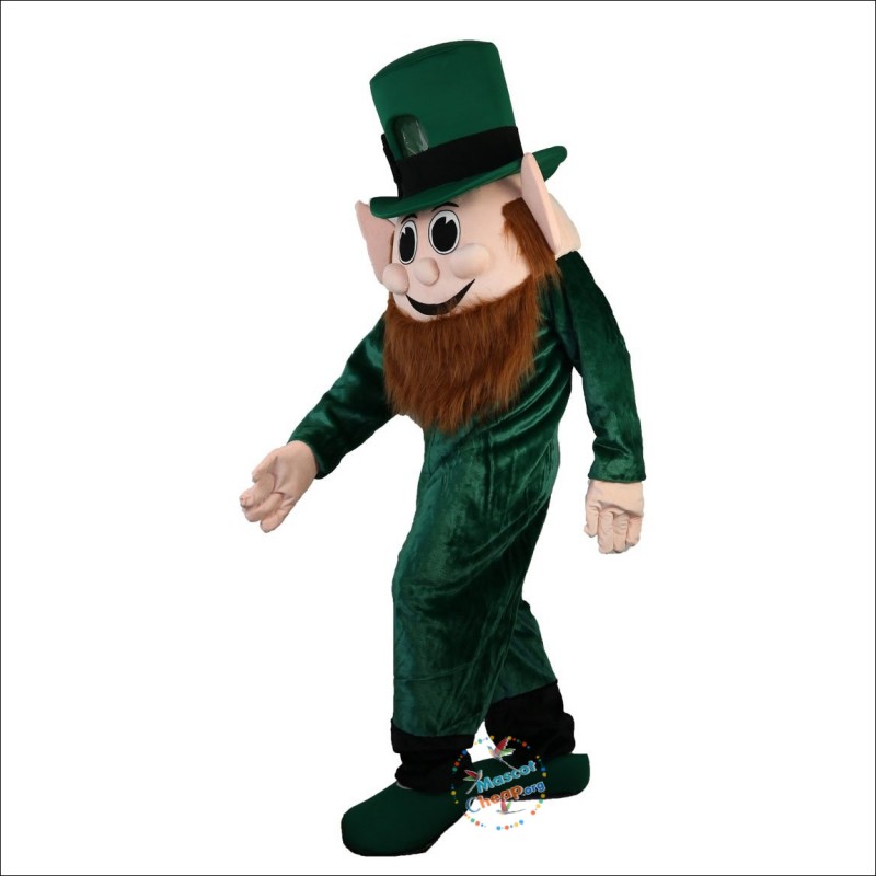 Green Dwarf elf Genius Mascot Costume