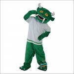 Green Monster Demon Devil Cartoon Mascot Costume