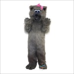 Grey Cat Cartoon Mascot Costume