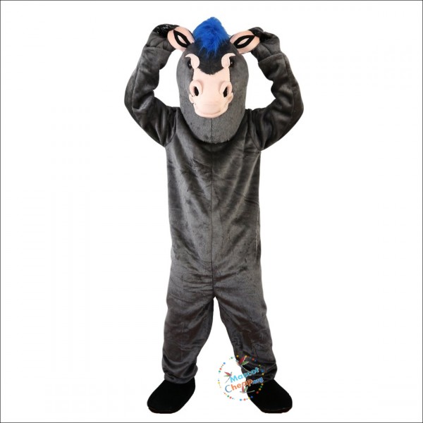 Grey Donkey Ass Mascot Costume