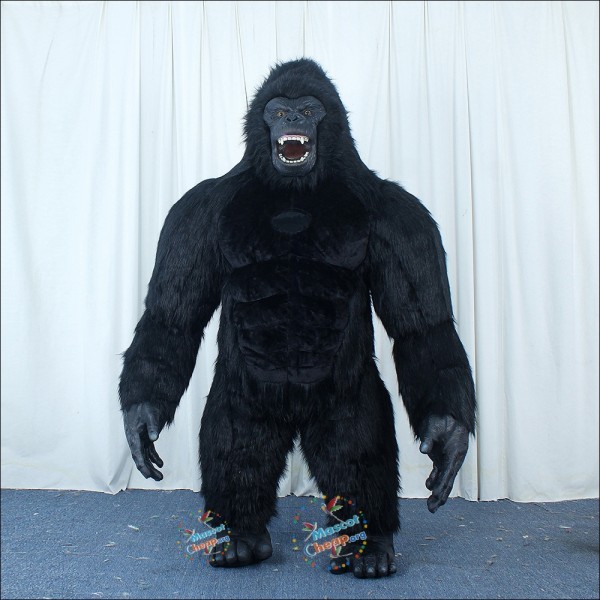 King Kong Black Plush Inflatable Mascot Costume