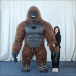 King Kong Brown Plush Inflatable Mascot Costume