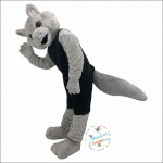 Light gray moving Leopard Mascot Costume