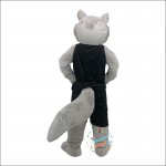 Light gray moving Leopard Mascot Costume