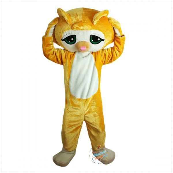 Lovely Yellow Cat Cartoon Mascot Costume