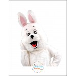 Mascot Costume Happy White Rabbit