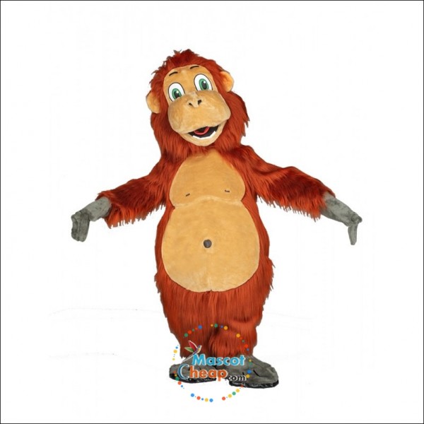 Long Plush Orangutan Mascot Costume