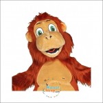 Long Plush Orangutan Mascot Costume