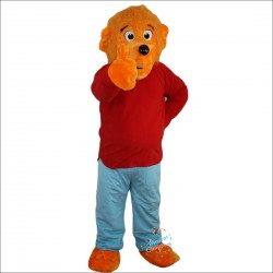 Mr. Orange Bear Mascot Costume