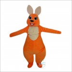 Orange Kangaroo Cartoon Mascot Costume