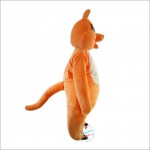 Orange Kangaroo Cartoon Mascot Costume