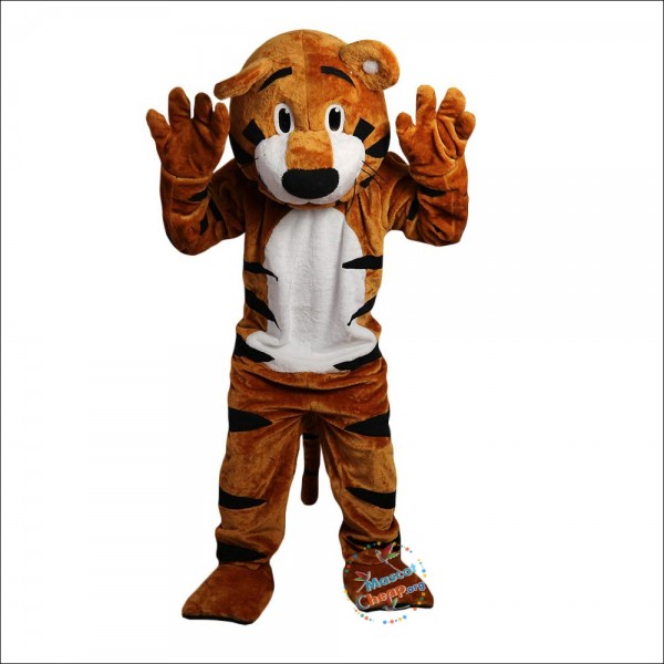 Orange Tiger Cartoon Mascot Costume