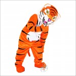 Orange Tiger Cartoon Mascot Costume