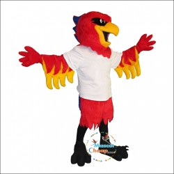 Red Phoenix Mascot Costume