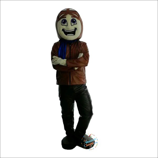 Pilot Aviator Cartoon Mascot Costume